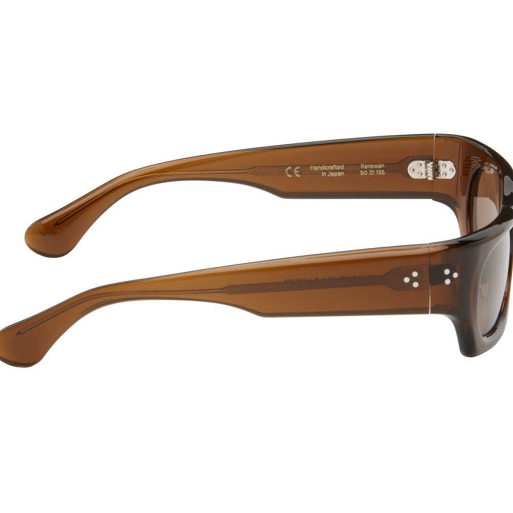 Elegant Brown Rectangular Sunglasses - image 4